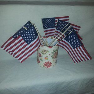 12 American flag décor Hobby lobby 4"x6", wood 10"